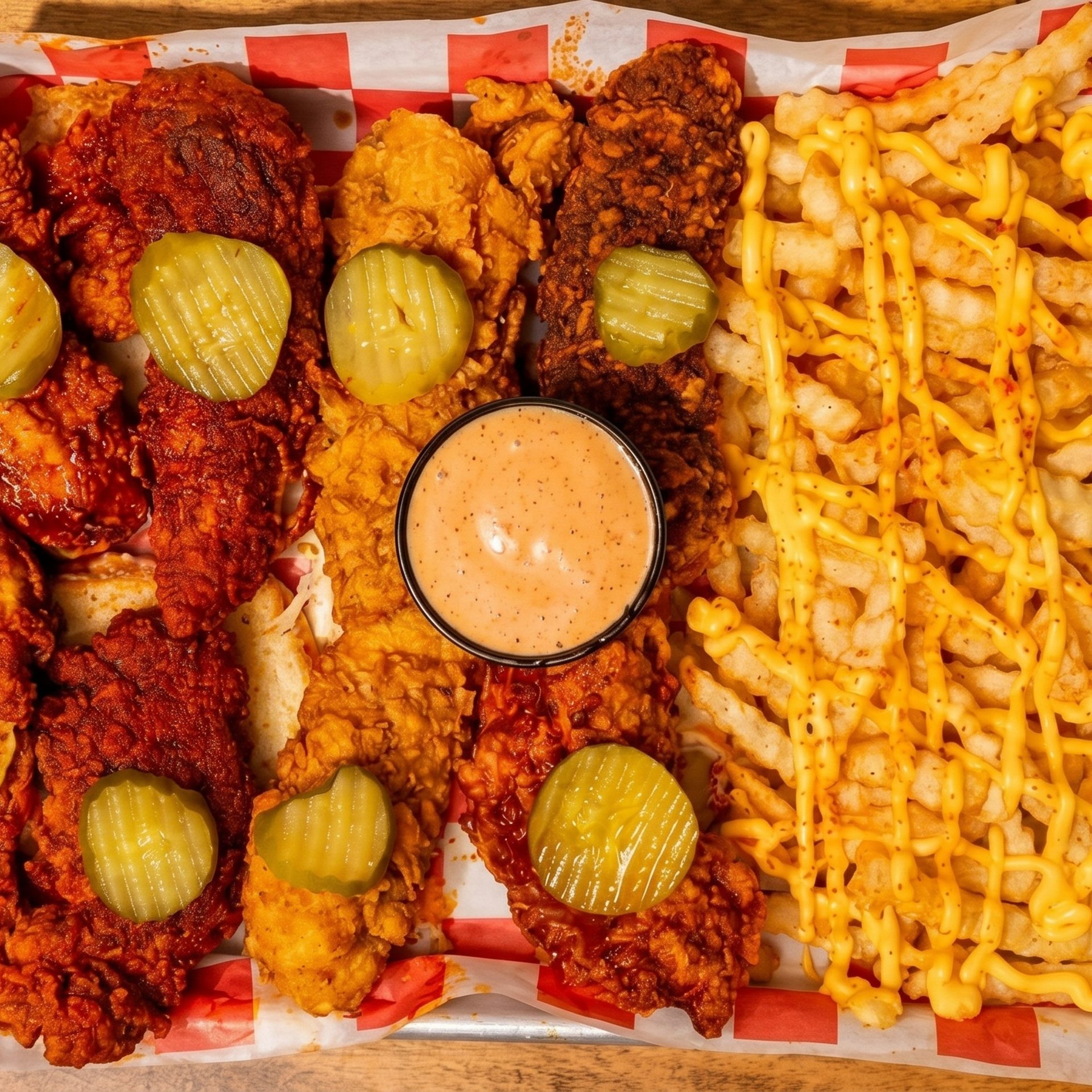 Fried Chicken Tenders, Wraps, Salads & Loaded Fries